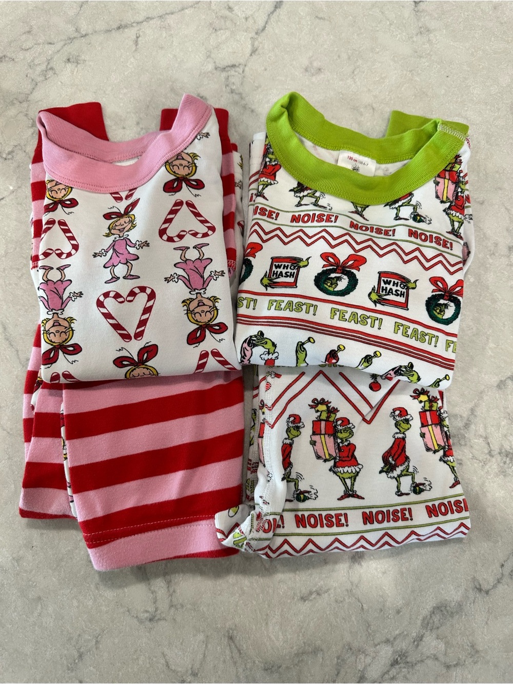 Hanna Andersson Pajama Bundle - Pink Candy Cane and Grinch Prints